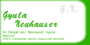 gyula neuhauser business card